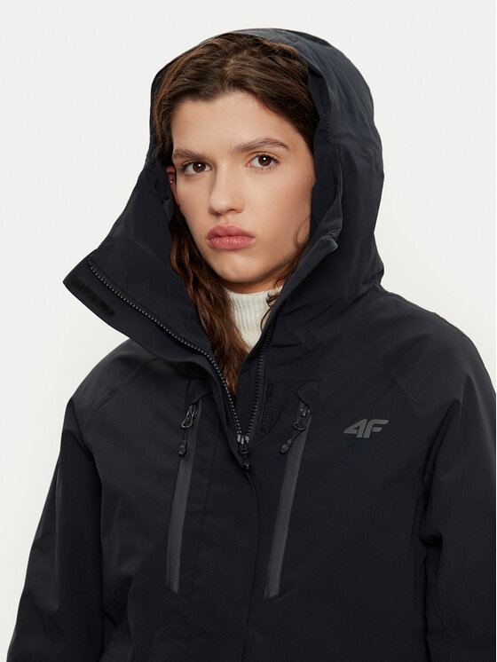 4F 4F Лижна куртка 4FWAW24TTJAF593 Чорний Regular Fit