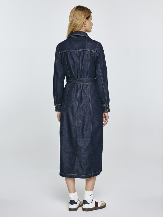 BIG STAR BIG STAR Sukienka jeansowa SYLVIA Granatowy Tailored Fit
