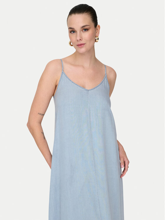 ONLY ONLY Sukienka letnia Charis 15337932 Niebieski Loose Fit