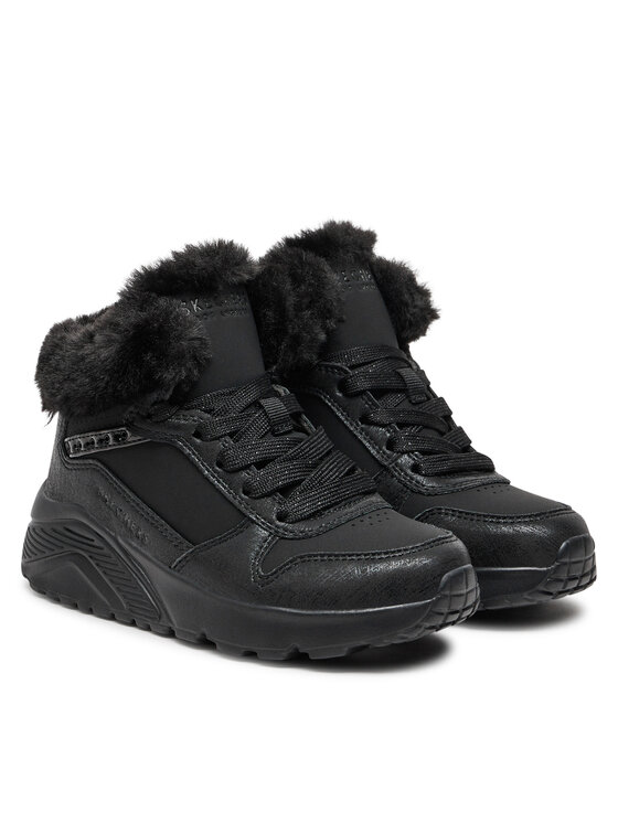 Skechers Skechers Botki Uno Lite - Comfurt Collar 310396L/BBK Czarny