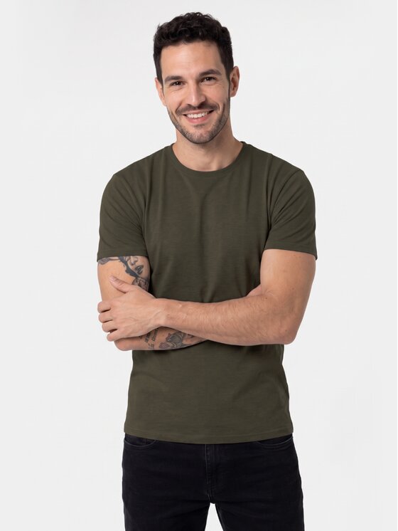 BASICLO BASICLO T-Shirt W-2325-88 Khaki Regular Fit