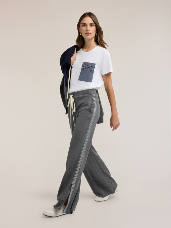Motivi Motivi T-shirt G085W003925N011 Bianco Boxy Fit