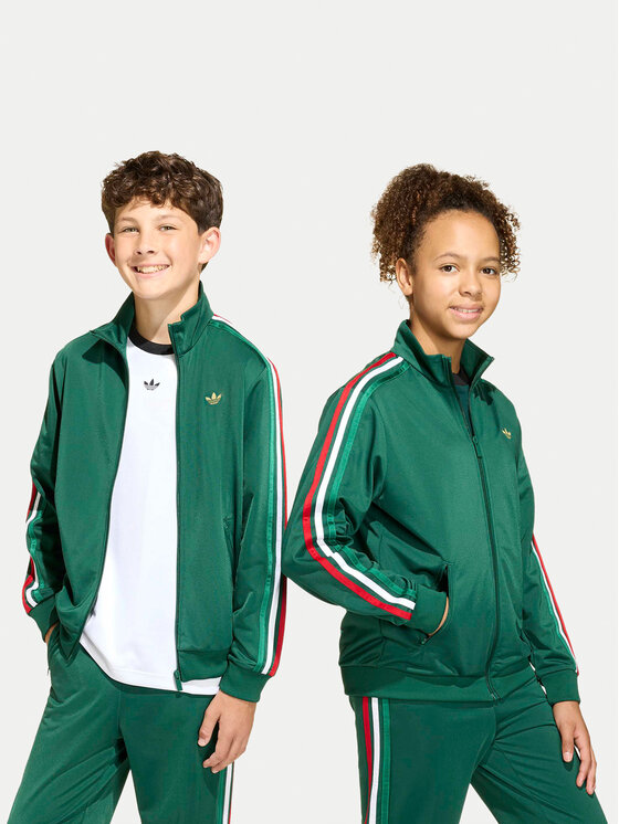 adidas adidas Majica dugih rukava Firebird KC7051 Zelena Loose Fit