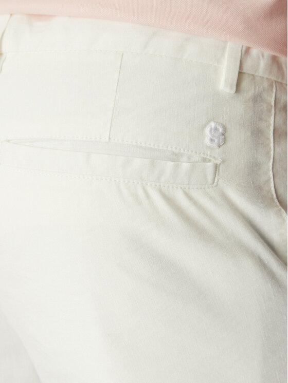 BOSS BOSS Szorty materiałowe C-Kane-Rds-Shorts 50538016 Biały Regular Fit