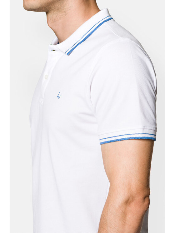 Lancerto Lancerto Polo Adrian PO073122000010 Biały Regular Fit
