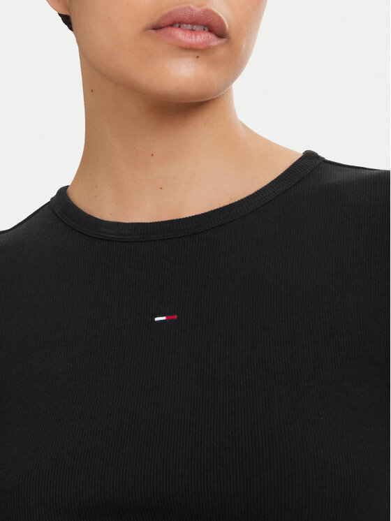 Tommy Jeans Tommy Jeans Nyári ruha Flag DW0DW22613 Fekete Slim Fit