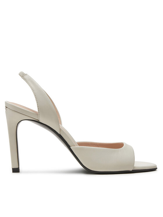 Sandale Calvin Klein Heel D'Orsay Sandal 90 Lth HW0HW02124 Écru