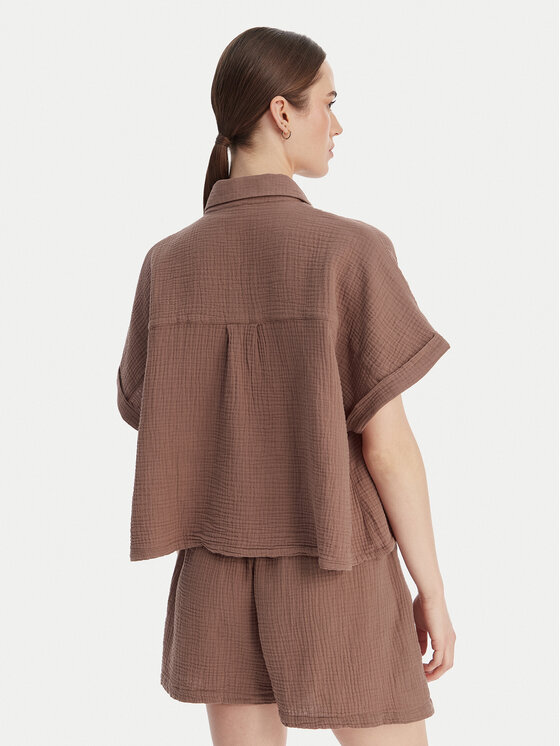 Roxy Roxy Koszula -W126-RXLST-1024-35X Brązowy Oversize