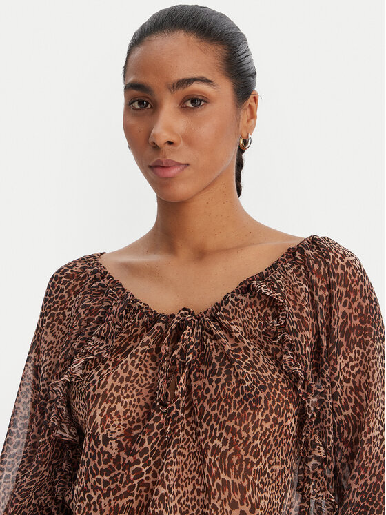 Morgan Morgan Bluza 261-OWAY.F Rjava Relaxed Fit