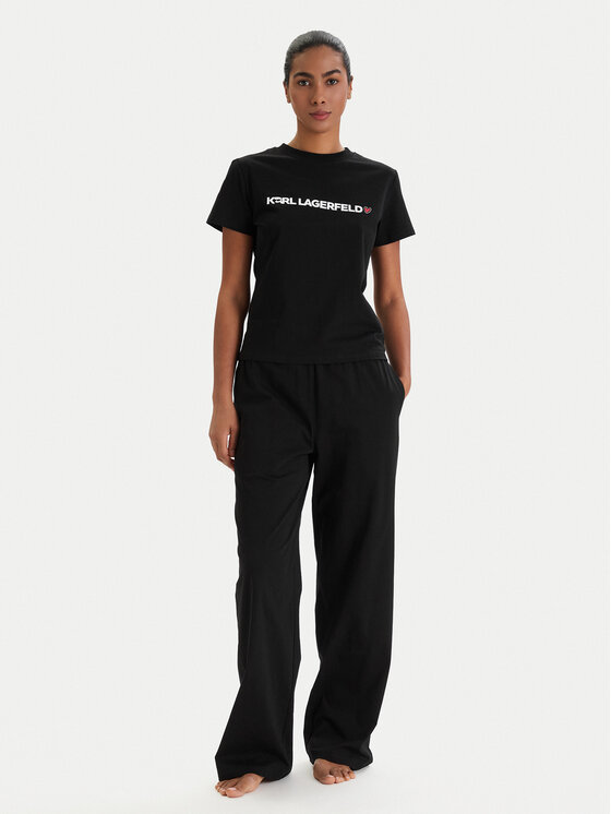 KARL LAGERFELD KARL LAGERFELD Pizsama B1W45004 Fekete Regular Fit