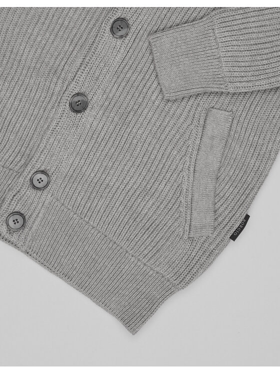 Borgio Borgio Kardigan magnano_sz Szary Regular Fit