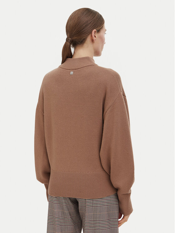 HUGO HUGO Pullover Sorellenio  50569389 Hellbraun Relaxed Fit