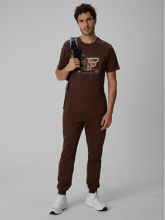 4F 4F T-Shirt LIMITLESS DESERT Brązowy Regular Fit