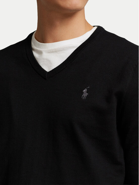 Polo Ralph Lauren Polo Ralph Lauren Светр Ls Sf Vn Pp 710670789003 Чорний Regular Fit
