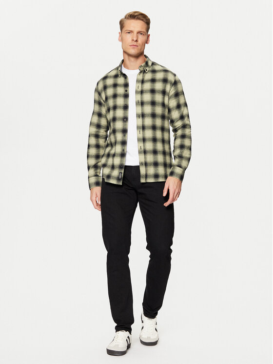Blend Blend Košulja 20717421 Zelena Slim Fit