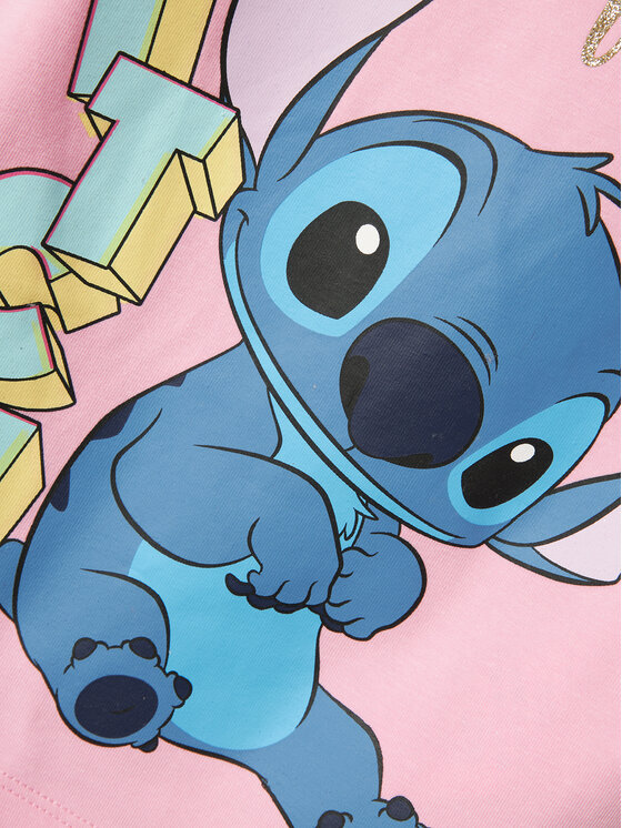 NAME IT NAME IT T-Shirt Folly Stitch 13240690 Różowy Regular Fit