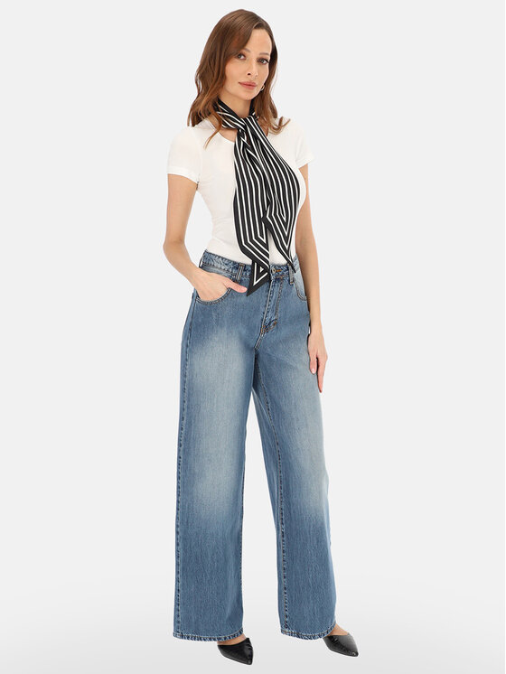 L’AF L’AF Spodnie damskie Hill Niebieski Wide Leg