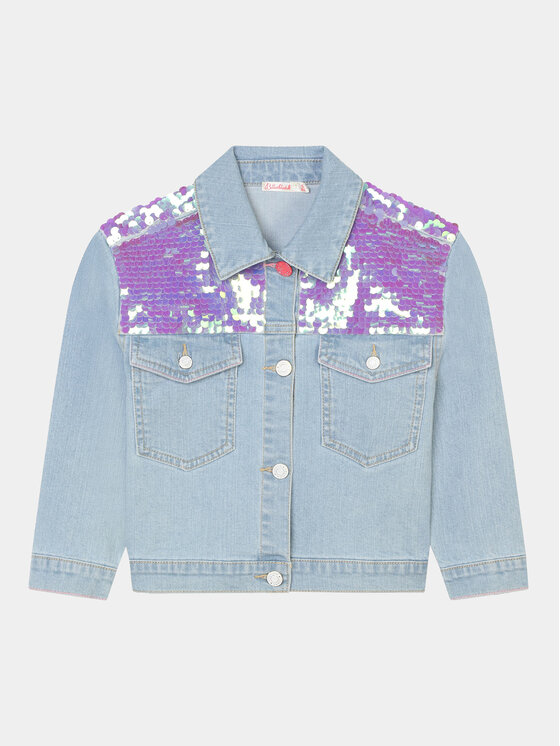 Billieblush Billieblush Jeansová bunda U20372 Modrá Regular Fit