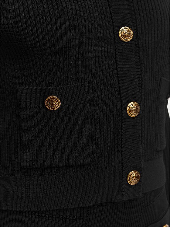 Guess Guess Pletena jopica W5YR09 Z0130 Črna Regular Fit
