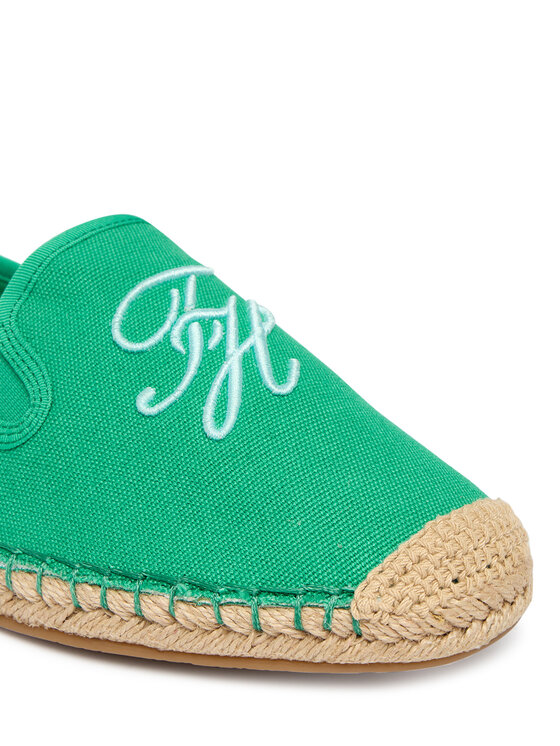 Tommy Hilfiger Tommy Hilfiger Espadrilles Th Script Summer Espadrille FW0FW09240 Zöld