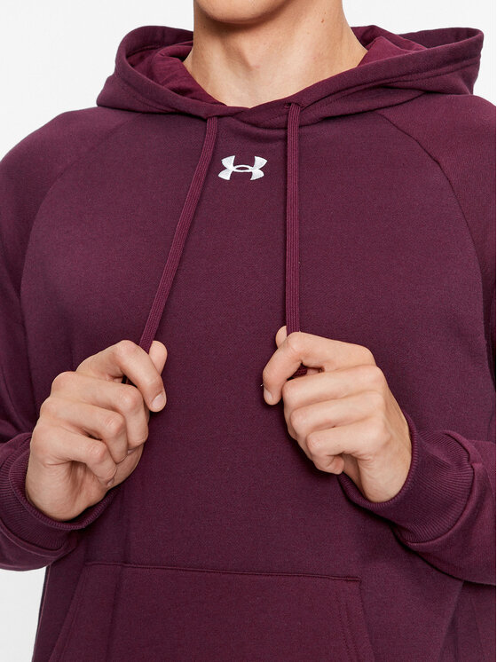 Under Armour Under Armour Majica dugih rukava Ua Rival Fleece Hoodie 1379757 Tamnocrvena Loose Fit