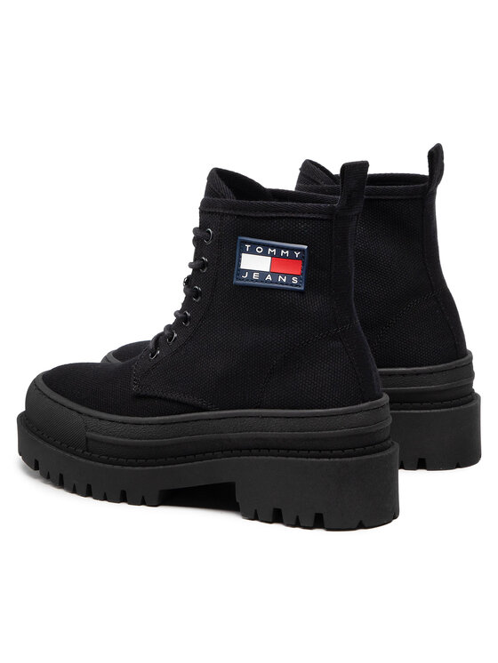 Tommy Jeans Tommy Jeans Outdoorová obuv Foxing Boot EN0EN01903 Čierna