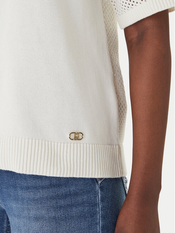 Liu Jo Sport Liu Jo Sport Polo marškinėliai TA6110 MS71G Écru Regular Fit