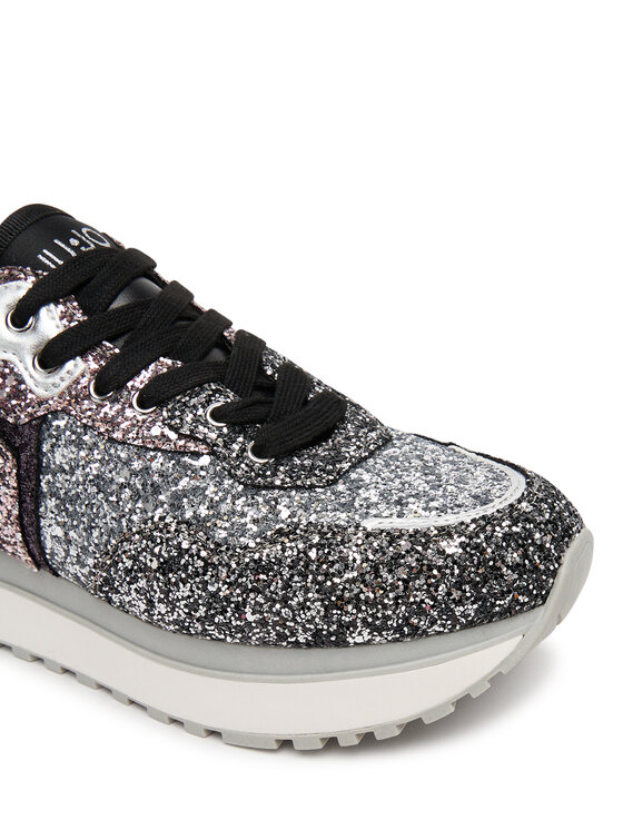 Liu Jo Liu Jo Sneakersy Maxi Wonder Glitter 01 BF5009 TX007 Srebrny