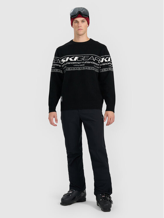 4F 4F Sweter casual Czarny Regular Fit