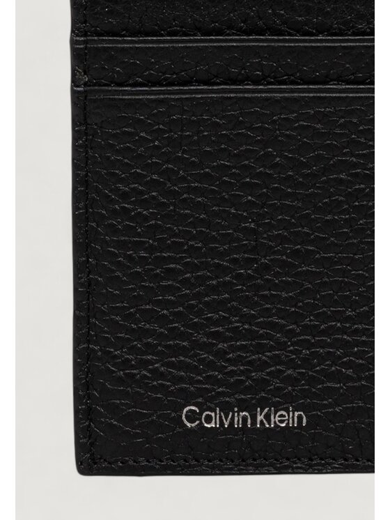 Calvin Klein Calvin Klein Portafoglio CK LEATHER N/S ZIP CARD CASE Nero