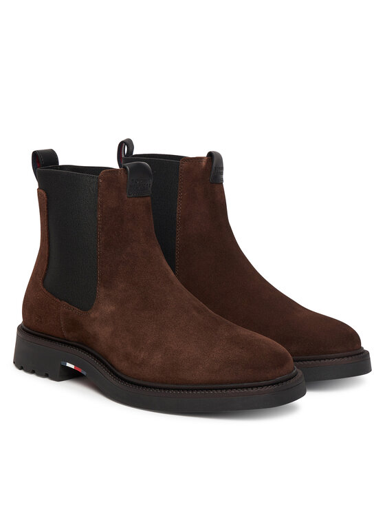 Tommy Hilfiger Tommy Hilfiger Kotníková obuv s elastickým prvkem Comfort Lwt FM0FM05592 Hnědá
