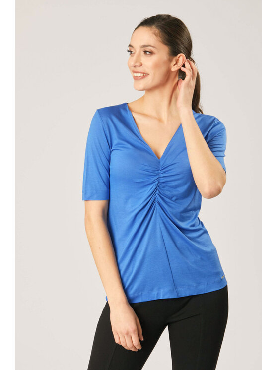QUIOSQUE QUIOSQUE Halenka 13-TD-102 Modrá Regular Fit
