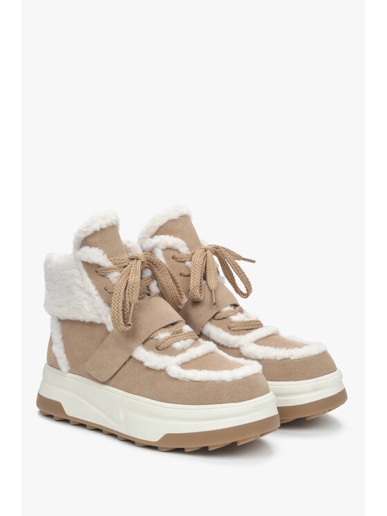 Estro Estro Μποτάκια ER00115863 Μπεζ