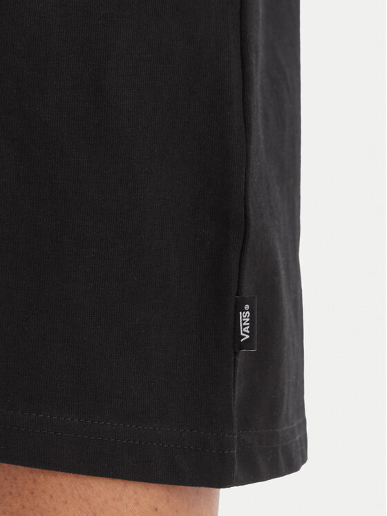 Vans Vans Každodenní šaty Center Vee Tee VN0A4RU2 Černá Oversize