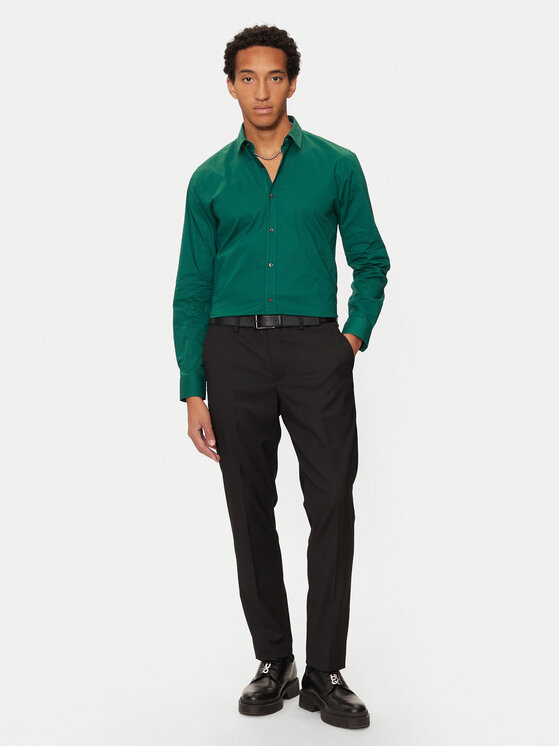 HUGO Hugo Srajca Elisha02 50479396 Zelena Extra Slim Fit