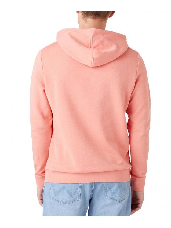 Wrangler Wrangler Bluza RAINBOW HOODIE Pomarańczowy Regular Fit