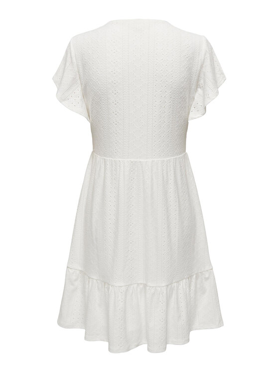 ONLY ONLY Každodenné šaty 15289687 Biela Regular Fit