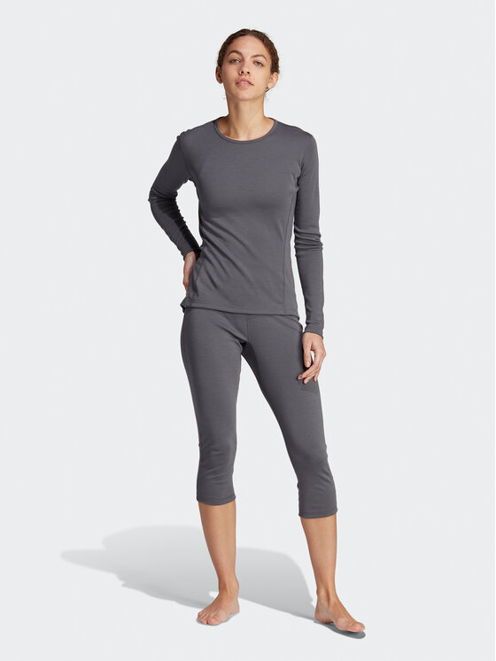 adidas adidas Termoaktīva apģērba augšdaļa Xperior Merino 260 HZ8546 Pelēks Slim Fit