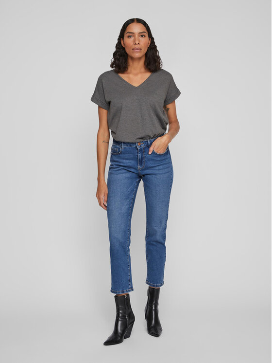 Vila Vila Traperice Alice 14080228 Tamnoplava Straight Fit