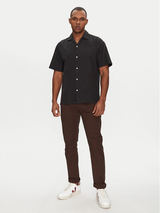 Jack & Jones Jack & Jones Ing Breeze Resort 12268967 Fekete Relaxed Fit