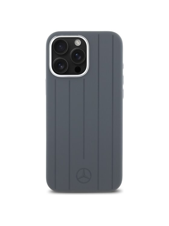 Mercedes-Benz Mercedes-Benz Etui na telefon Silicone Vertical Tonal Stripes Szary