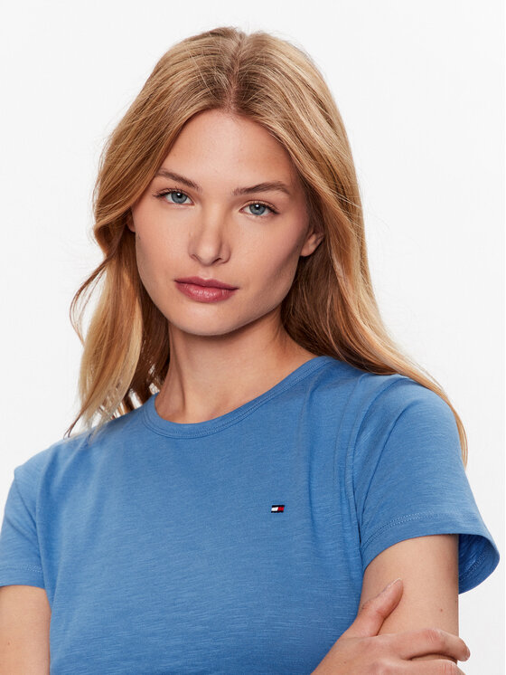 Tommy Hilfiger Tommy Hilfiger T-särk 1985 WW0WW37857 Sinine Slim Fit