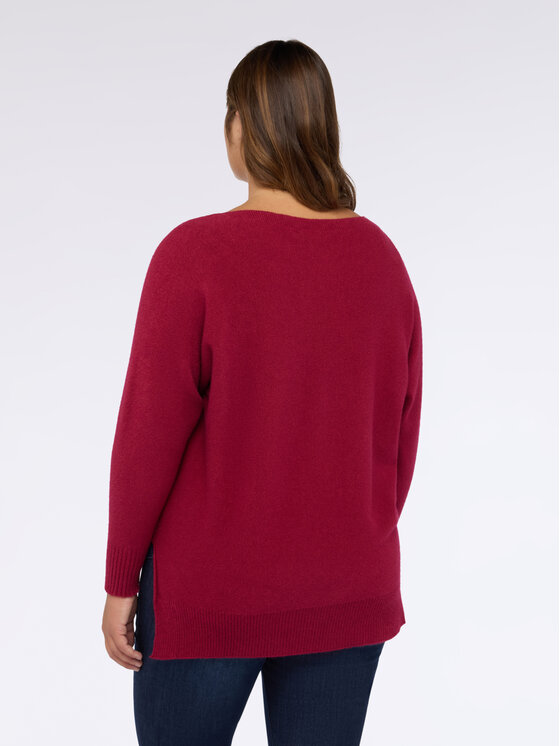 Fiorella Rubino Fiorella Rubino Sweter M027E002013N036 Bordowy Regular Fit