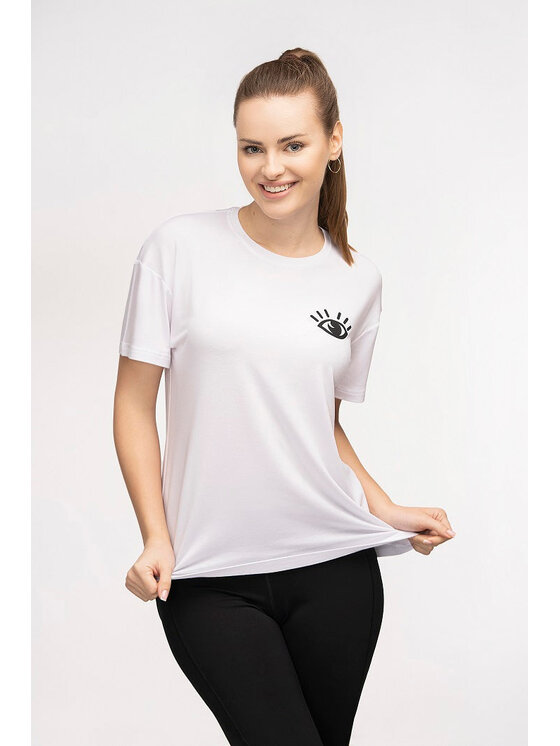 T-Shirt Moonholi, Rozmiar M/L, Biały, AWAKEN