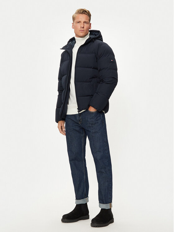 Tommy Hilfiger Tommy Hilfiger Kurtka puchowa MW0MW36599 Granatowy Regular Fit