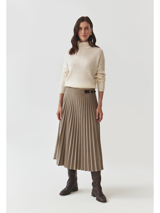 TATUUM TATUUM Sweter BLANCHE Kremowy Oversize