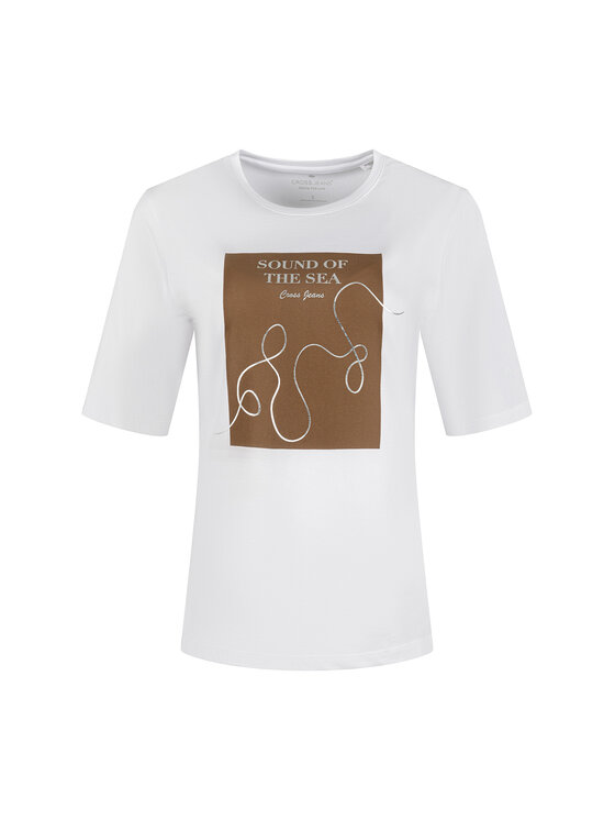 Cross Jeans Cross Jeans T-Shirt 56272-008 Biały