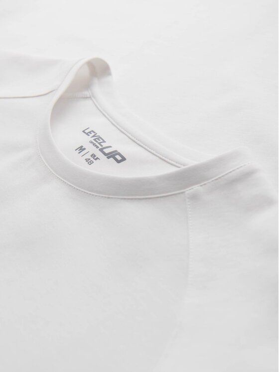 Ombre Ombre T-Shirt OM-TSCT-0240 Biały Comfortable Fit