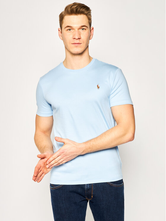 Polo Ralph Lauren T-krekls Classics 710740727 Gaiši zils Slim Fit