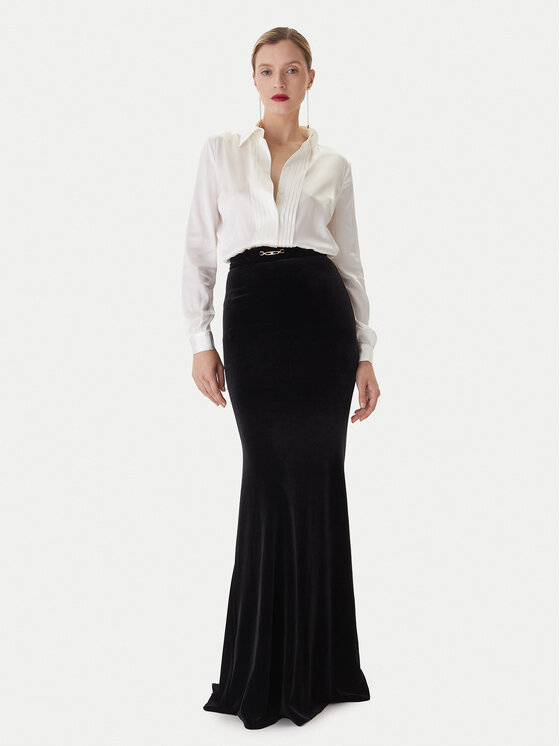Elisabetta Franchi Elisabetta Franchi Večerní šaty AB-R46-57E2-V100 Bílá Regular Fit